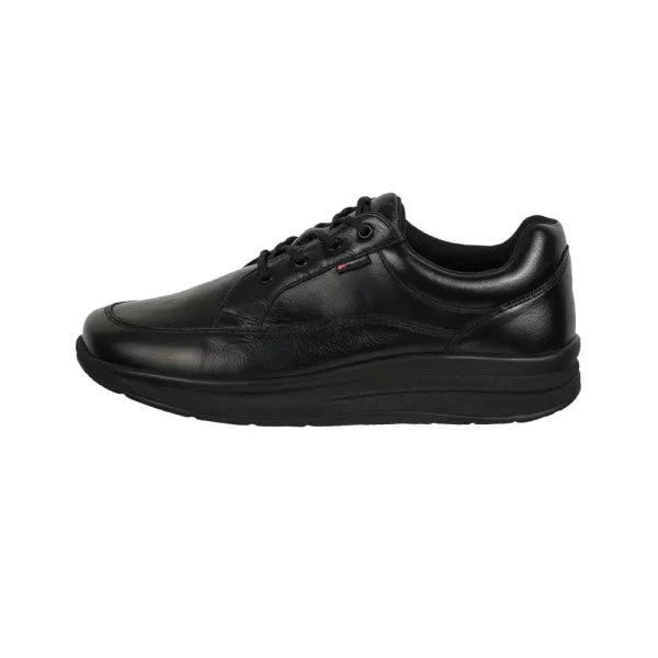 Buty zdrowotne damskie skórzane sznurowane PROFLEX czarne