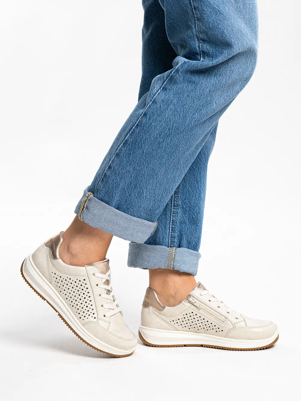 Buty damskie do wkładek ortopedycznych Ara Osaka 12-25526-09 piaskowy