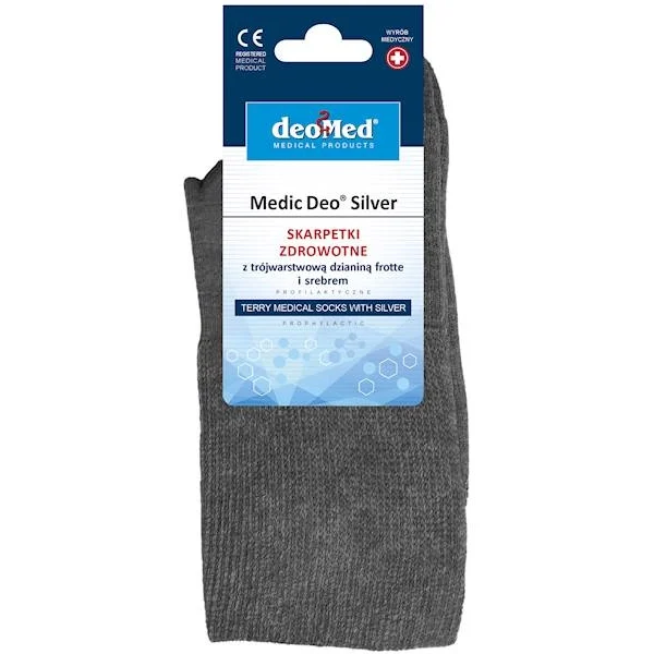 Skarpety frotte ze srebrem Medic Deo Silver zdrowotne 2 Skarpety frotte ze srebrem Medic Deo Silver