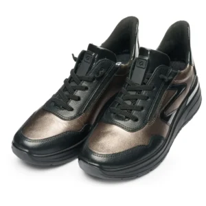 Sneakersy z wyjmowaną wkładką Ara GARDA - czarne z brązowym połyskiem