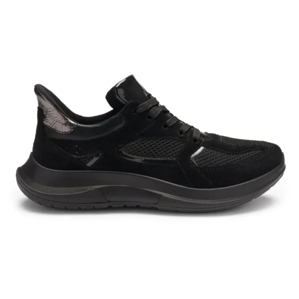 Czarne sneakersy damskie oddychające z siateczką Ara Motion