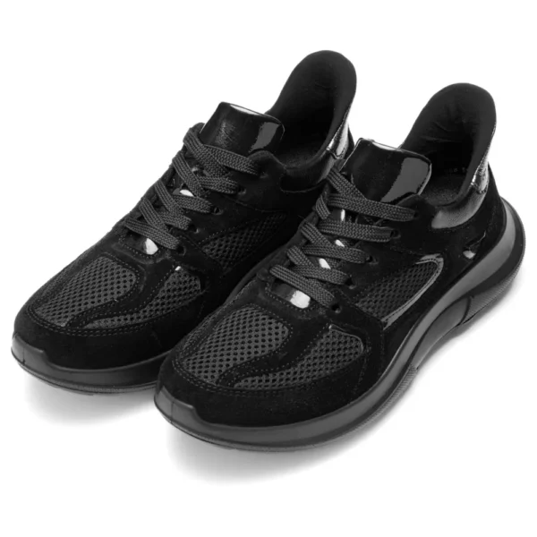 Czarne sneakersy damskie oddychające z siateczką Ara Motion