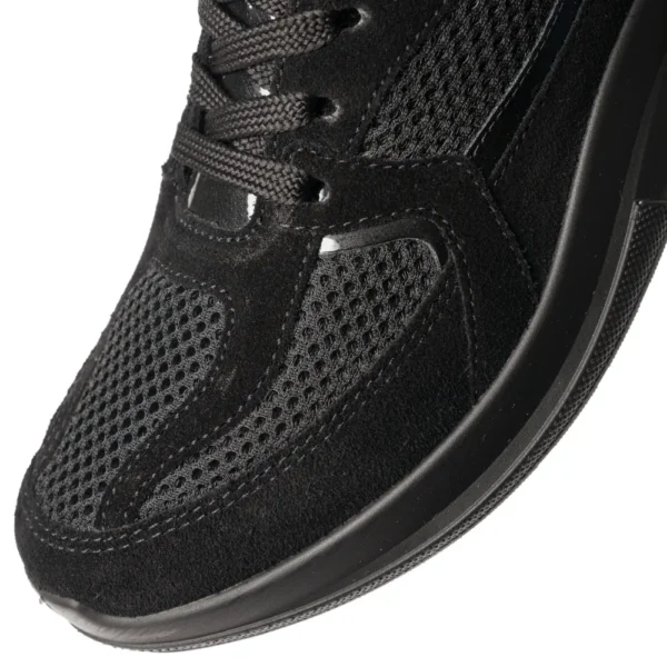 Czarne sneakersy damskie oddychające z siateczką Ara Motion