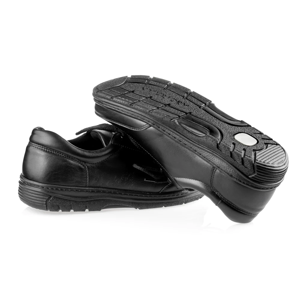 Buty na szerokie palce PAPS skóra naturalna czarne