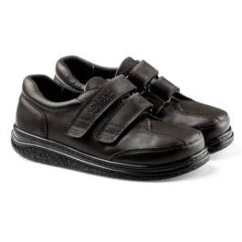 Buty na rzepy męskie i damskie Paps Shoe ME 1060-302 brązowe na szeroką stopę