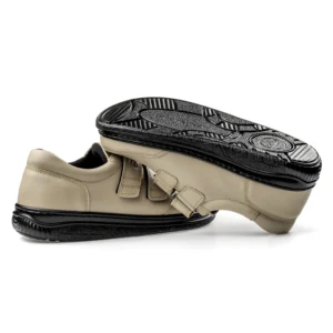Buty na rzepy męskie i damskie Paps Shoe ME 1060-442h kolor beżowy gruba podeszwa